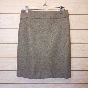 J. Crew Gray Wool Blend Career Skirt - Size 0